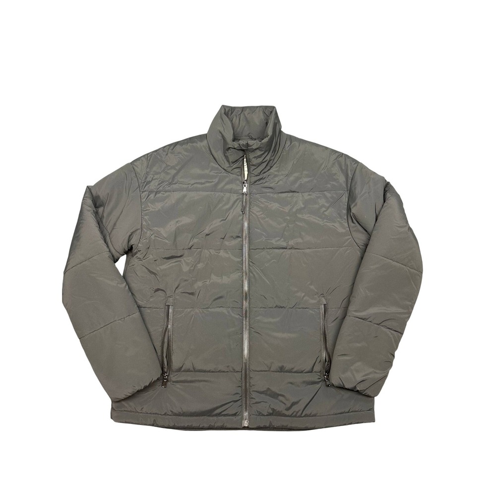 Sage Collective Mens Black Quilted Puffer Jacket Full Zip Stand Collar DUP4305 S